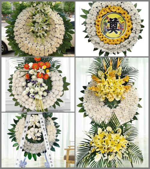 山东青岛黄岛区珠海街道烟台东村花圈速递